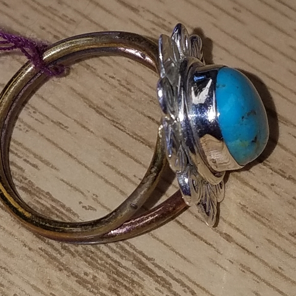New Turquoise Sterling silver Ring size 7.5 - Picture 5 of 5